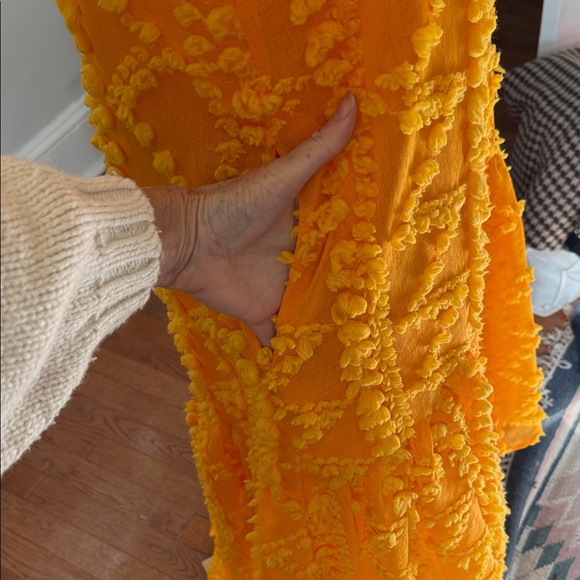 Anthropologie Vibrant Orange Midi Dress - Picture 5 of 9